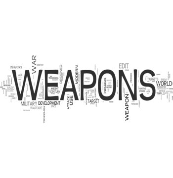 Weapons word cloud