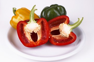 Paprika auf einem Teller