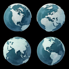 Winter Globes on black
