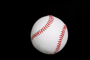 baseball on black background