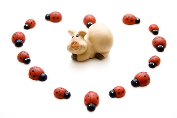 Schwein mit Herz
