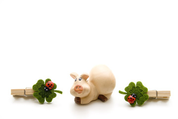 Kleeblatt und Schwein