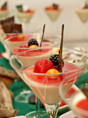 eggnog pudding, dessert buffet