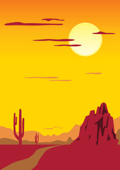 Landscape with cactus