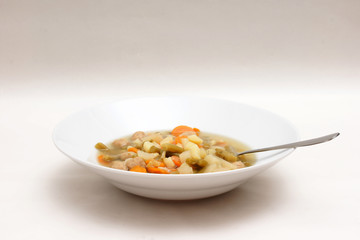 ein teller frischgemüse eintopf