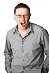 angry man shouting