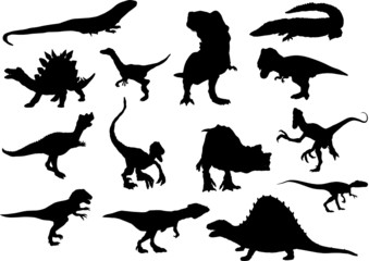vector - set dinosaurs isolated on background