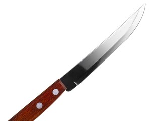 Sharp kitchen knife isolated on white background