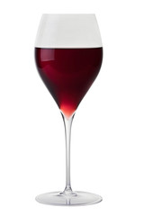 Glass with red wine