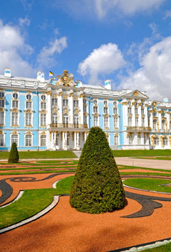 The Catherine Palace in Tsarskoye Selo, Russia