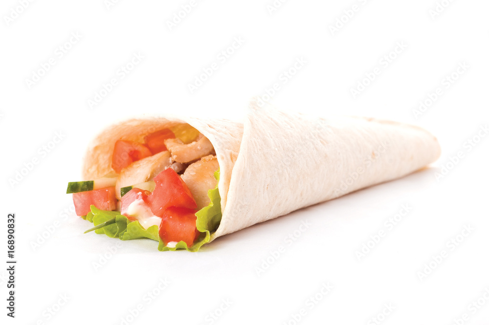 Wall mural chicken wrap