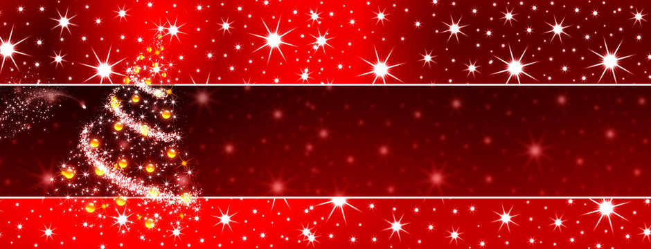Weihnachtskarte Hintergrund - abstrakter Tannenbaum - Sterne