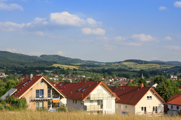 Fototapeta na wymiar Blick auf Rimbach im Odenwald