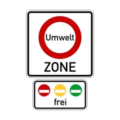 Verkehrsschild Umweltzone Vektor