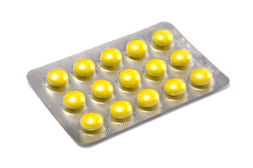 Package of Yellow Pills