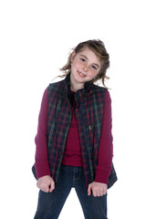 young girl with freckles and missing baby teeth