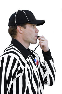 Referee Blowing The Whistle