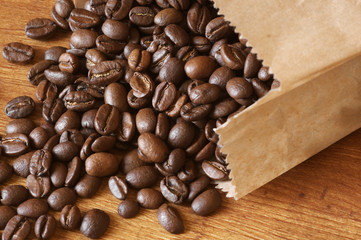 Coffee beans in bag