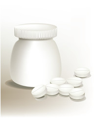 Pill bottle. Drug package