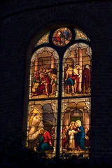 Rolgordijnen Vitraux dans une église © Alonbou