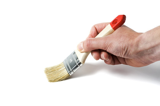 hand mit pinsel