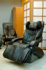 black massage chair