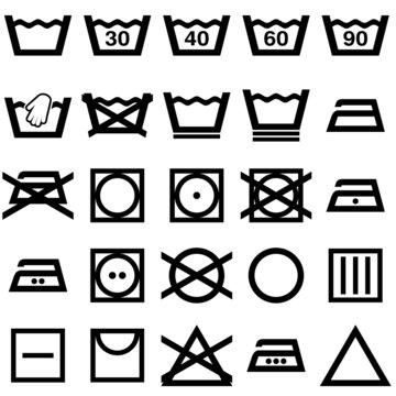 Symbole du lavage et  du repassage