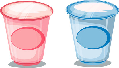 plastic glass of water