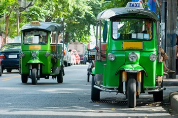 Deurstickers Tuk-tuk-taxi& 39 s in Bangkok © Thor Jorgen Udvang