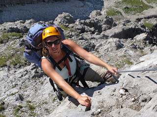 female climber - Frau beim Klettern