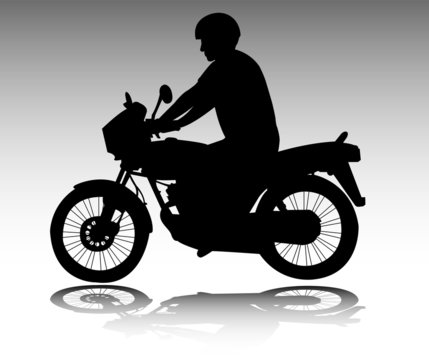 motorcyclist - vector
