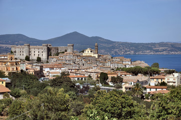 Fototapeta na wymiar Panorama zamku Odescalchi w Bracciano