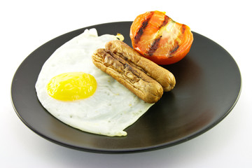Cooked Breakfast Items on a Plate
