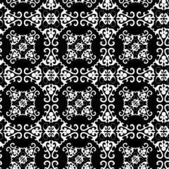 Seamless black and white ornament pattern
