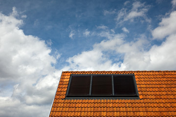 Solarzellen auf dem Dach