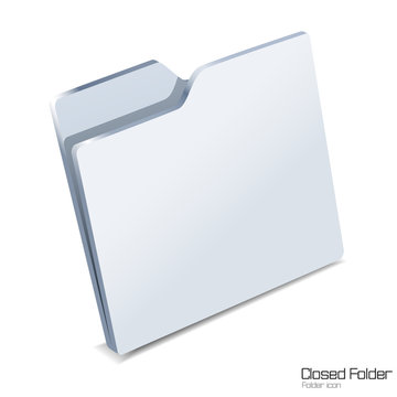 Closed folder icon isolated.Vector illustration.
