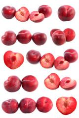 set plums isolated.
