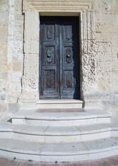 The portal of san Pietro caveoso church. Matera.