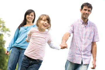 Fototapeta premium Parents with daughter
