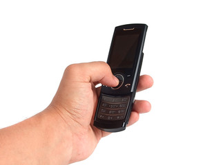 Using the mobile phone over white