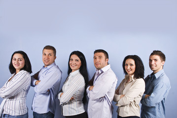 Happy business group with smiling people