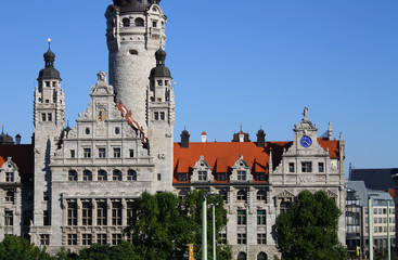 Leipzig Rathaus Burg Pleiße Sachsen