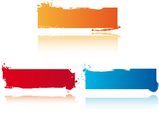 3 grunge vector banners