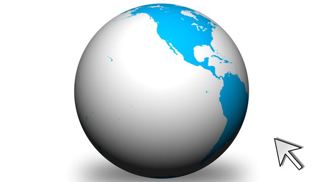 Pointer clicking in a globe