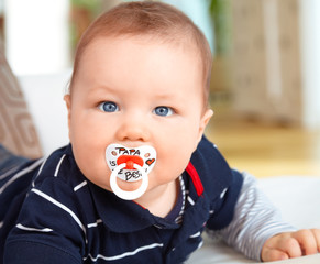 male baby with pacifier