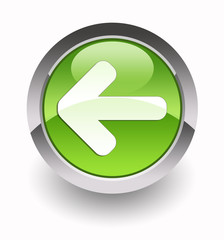 Left arrow glossy icon