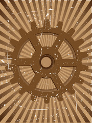 Gear Grunge Steampunnk Vector Background