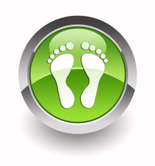 Footprint glossy icon