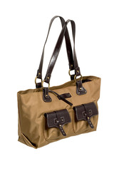 tasche shopper braun isoliert vor wei&szlig;em hintergrund