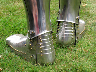 Leg armour of a Norman knight
